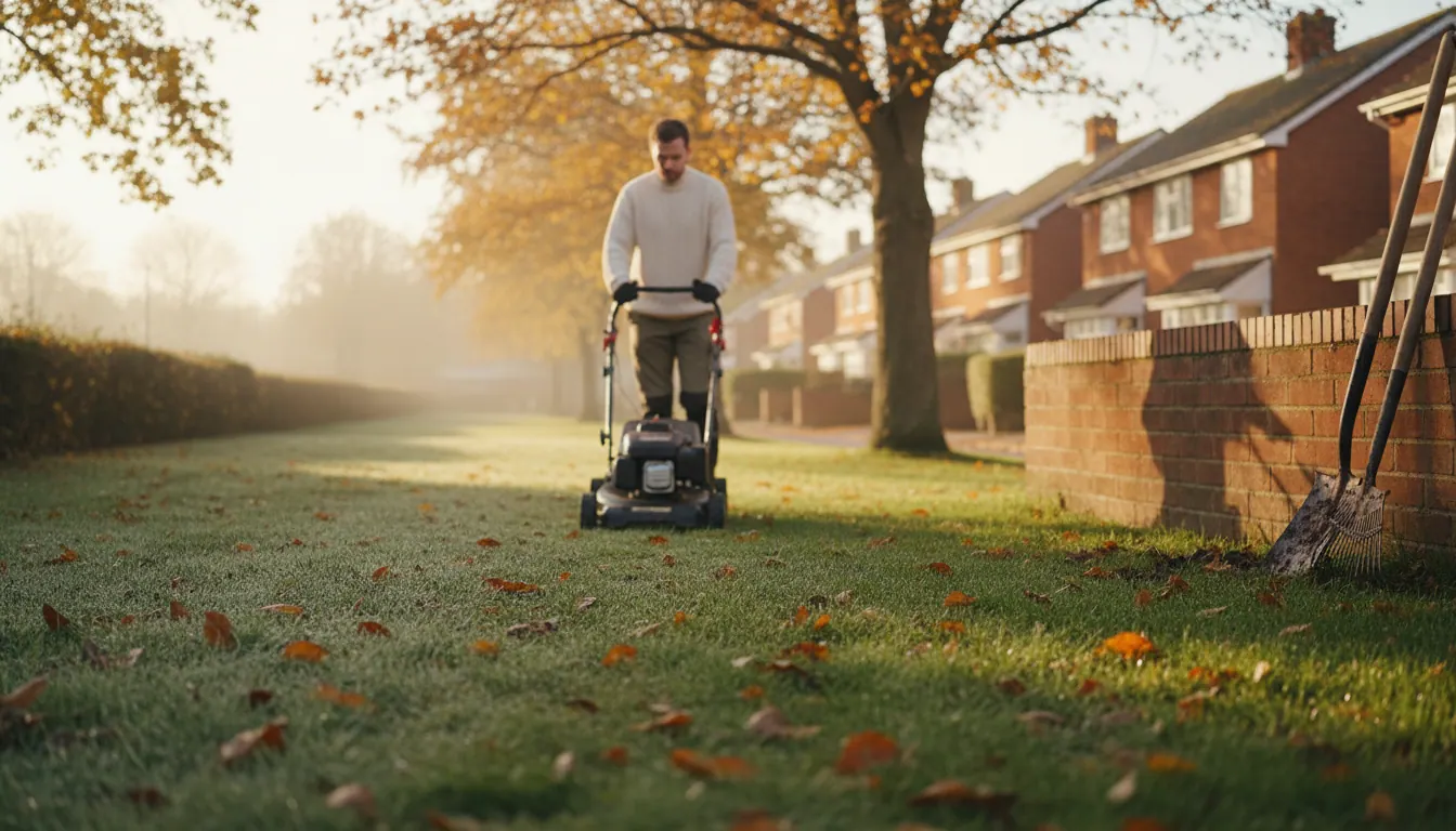 How often should you mow a lawn in Hemel Hempstead through autumn and winter?