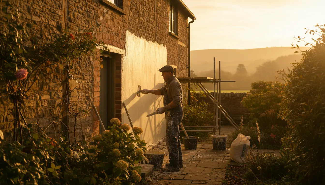 Lime Render for Older Solid Walls: Why Breathability Matters in Somerset Homes