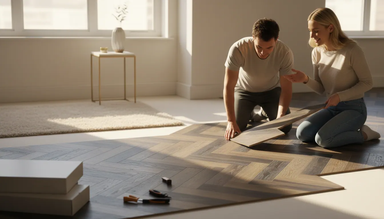 Herringbone LVT Flooring in the East Midlands: Design, Durability & Installation