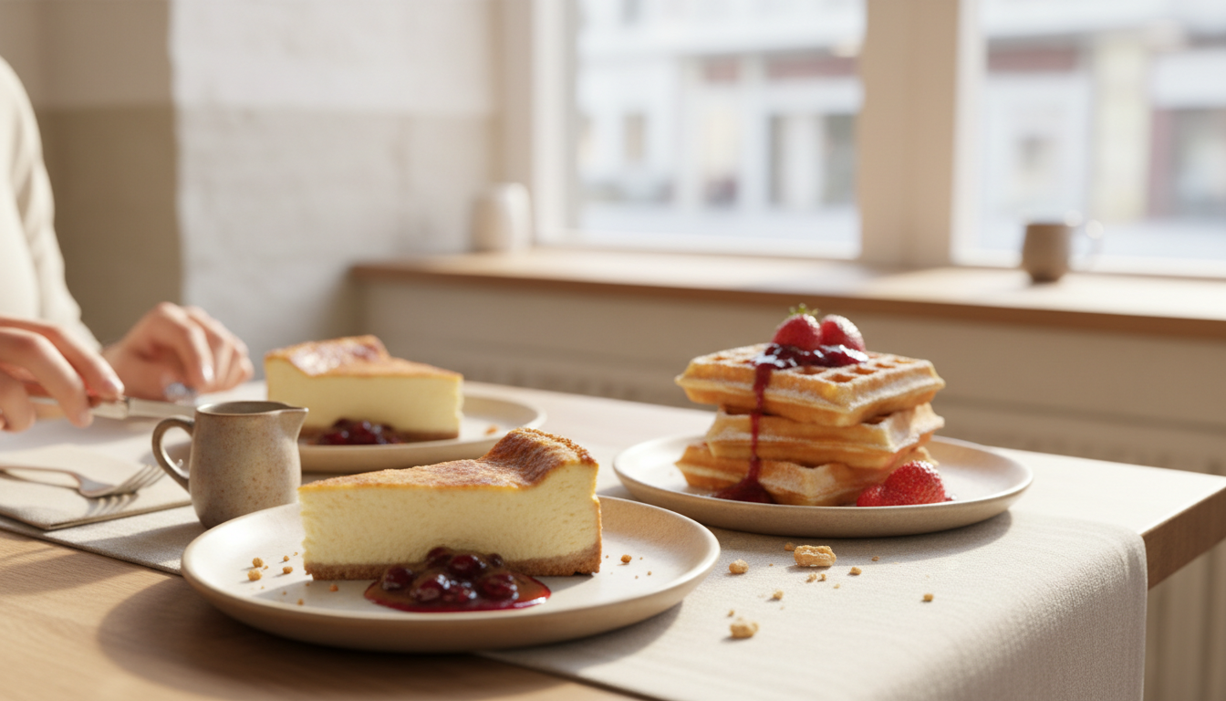 Glutenvrije cheesecake en wafels: desserts voor iedereen in onze zaak