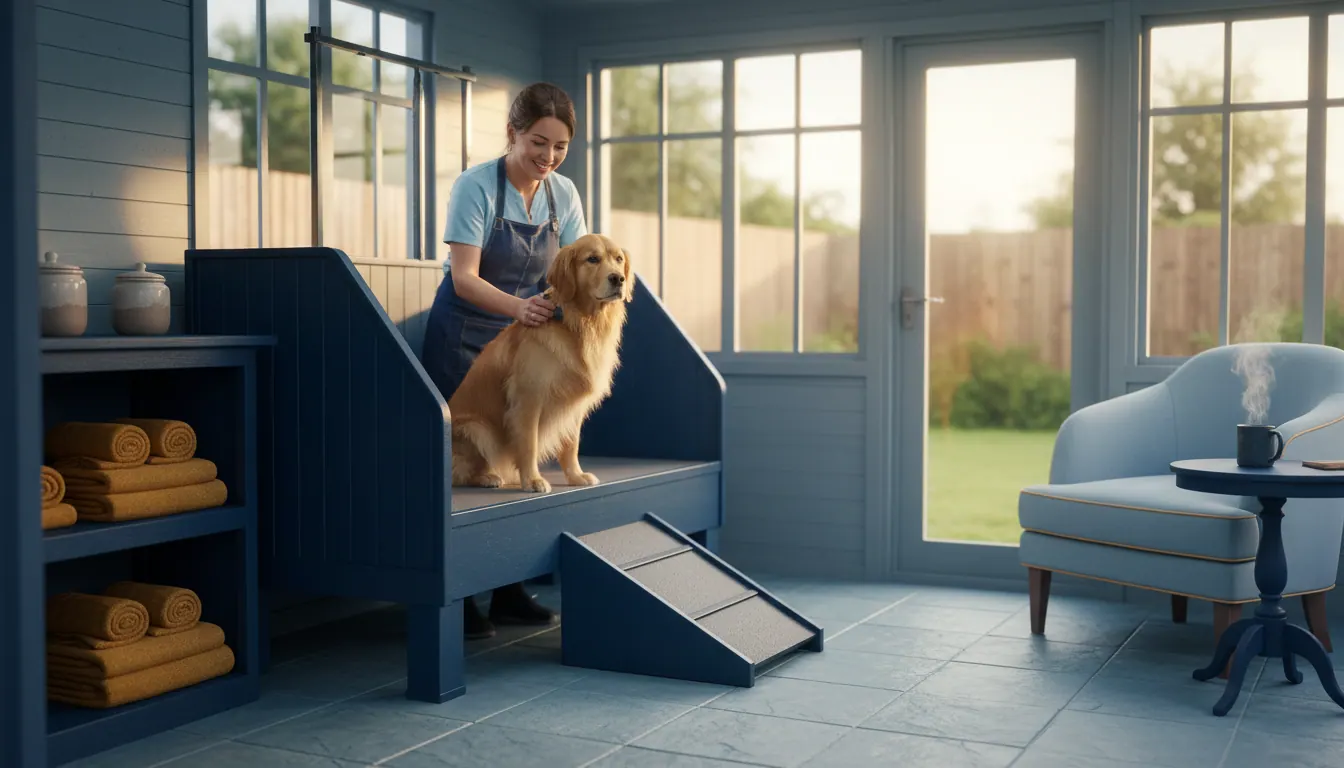 Dog Grooming Studios in Your Sunderland Garden: Layout, Flooring and Client Access