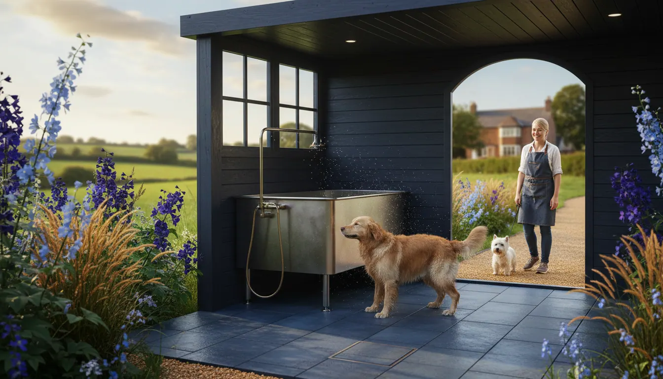 Garden Rooms for Dog Groomers in Sunderland: Flooring, Water Access and Client Flow