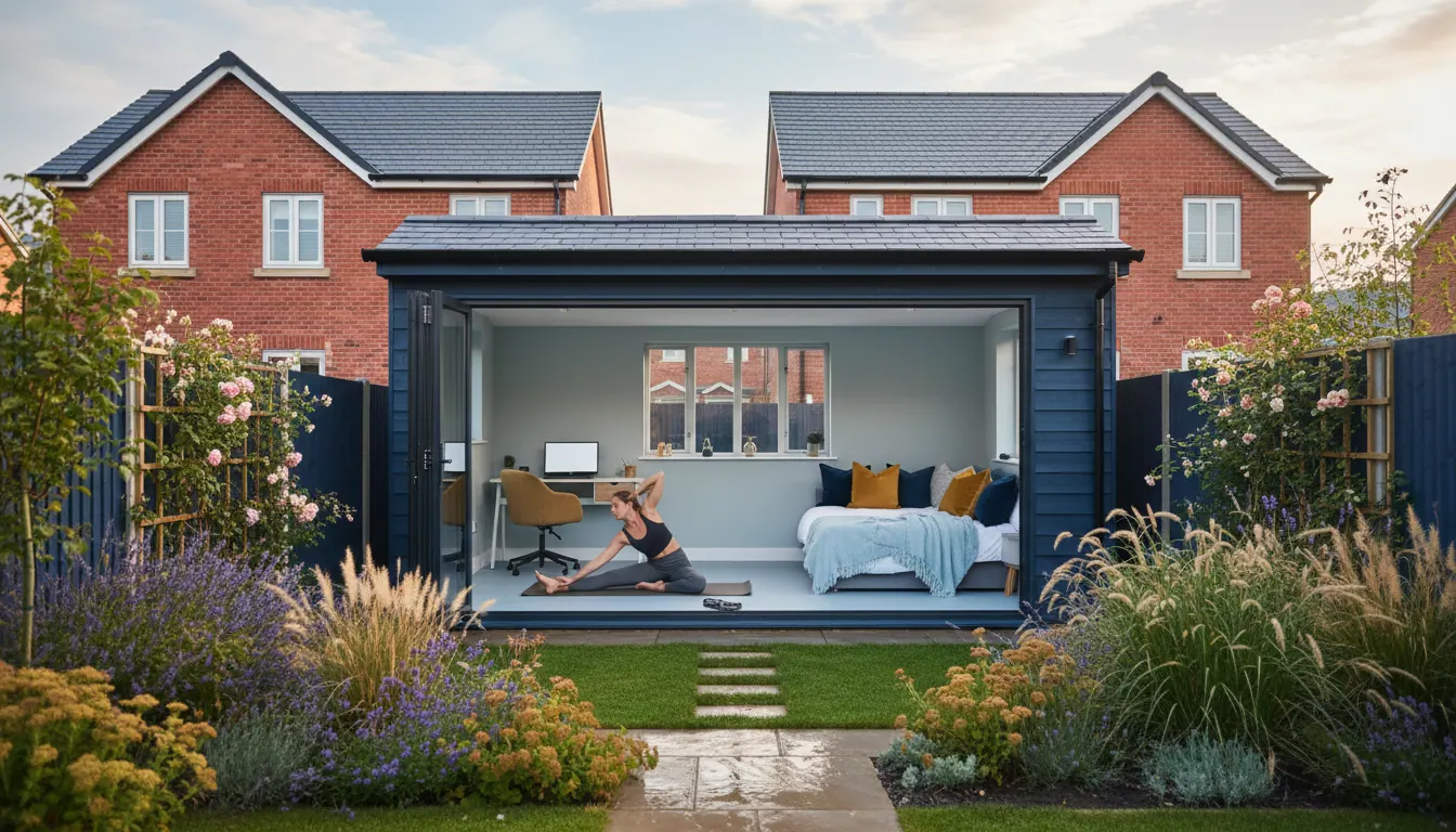 Garden Rooms for Multiple Uses: Home Office, Guest Room and Gym in One Sunderland Space