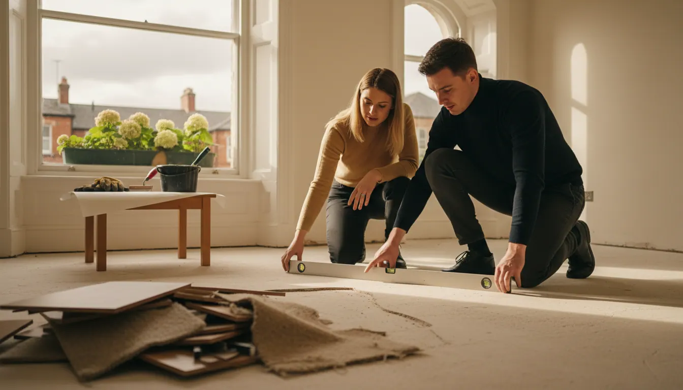 Floor levelling in Warrington: why uneven subfloors cause LVT and carpet to fail, and how to fix it before fitting
