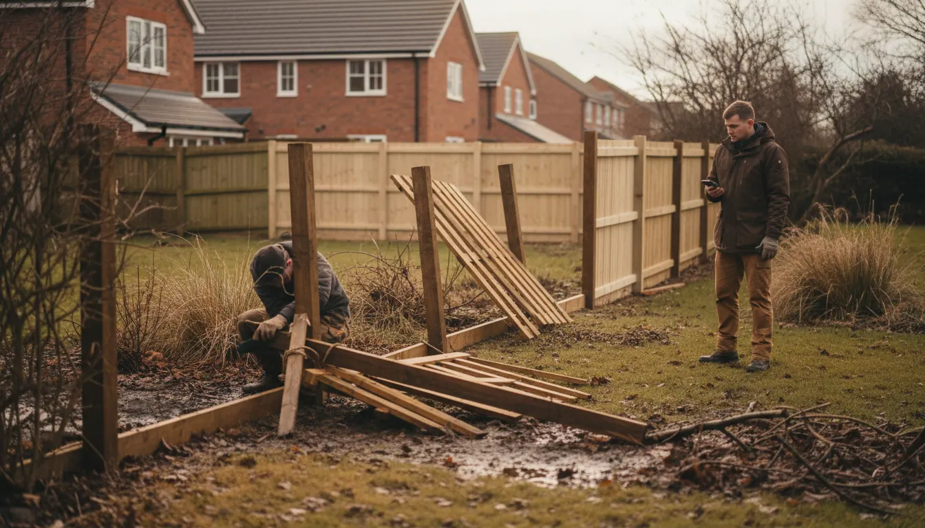 Broken Fence Panels After Cheshire Winter Storms: DIY Temporary Fix vs Professional Repair