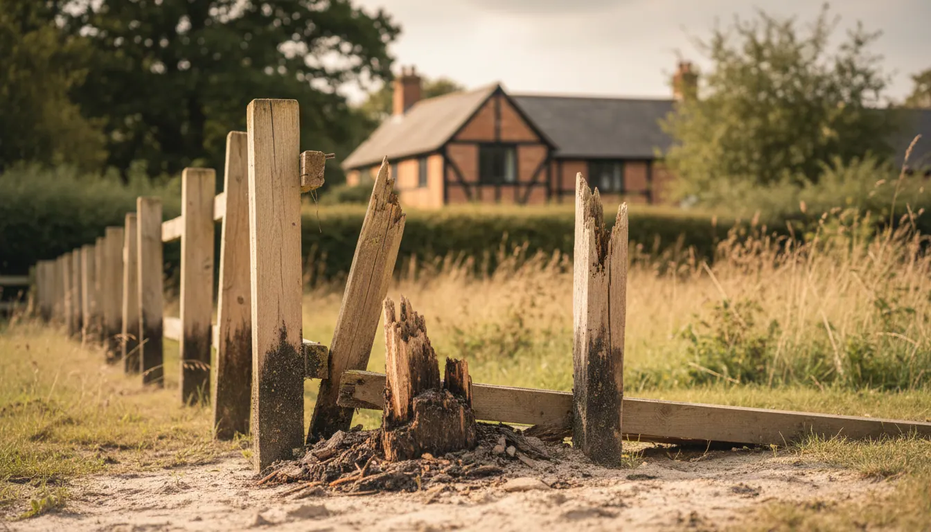 Rotten Fence Posts in Winsford & Middlewich: Spotting Decay Before It Fails & When to Replace
