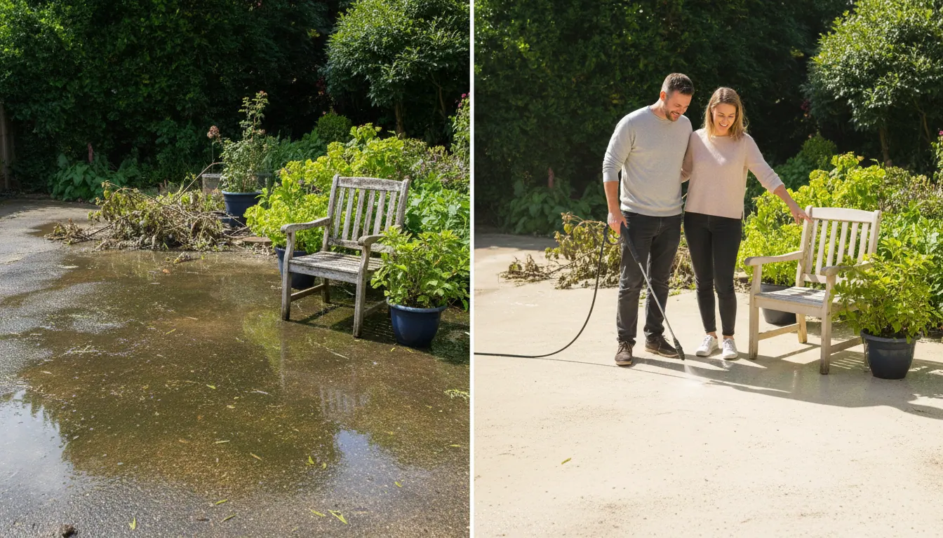 Pressure Washing Your Patio and Driveway in Ellesmere Port: Before, After and Why It Matters
