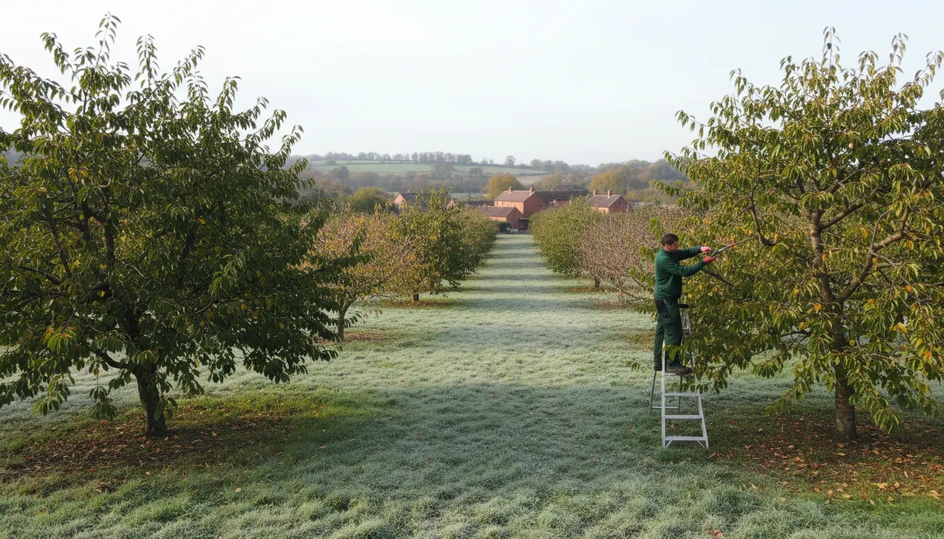 Fruit tree pruning in autumn: avoiding silver leaf disease on cherry and plum trees in Nottinghamshire