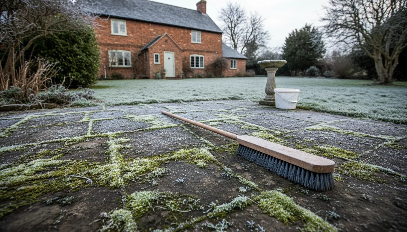 Patio moss and algae in winter: safe cleaning methods for Newark, Southwell and Lincoln