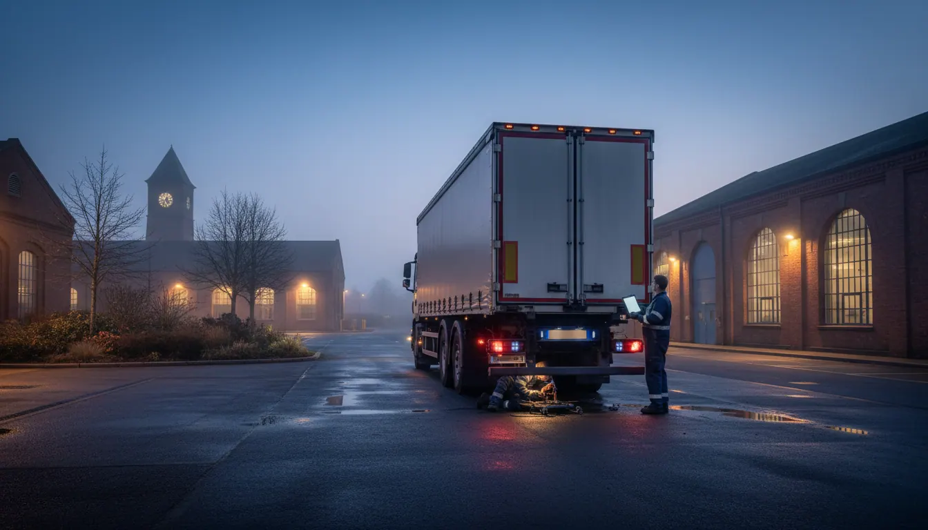 Lights and visibility on HGVs before winter: DVSA checks, LED conversions and roadside repairs for trailers