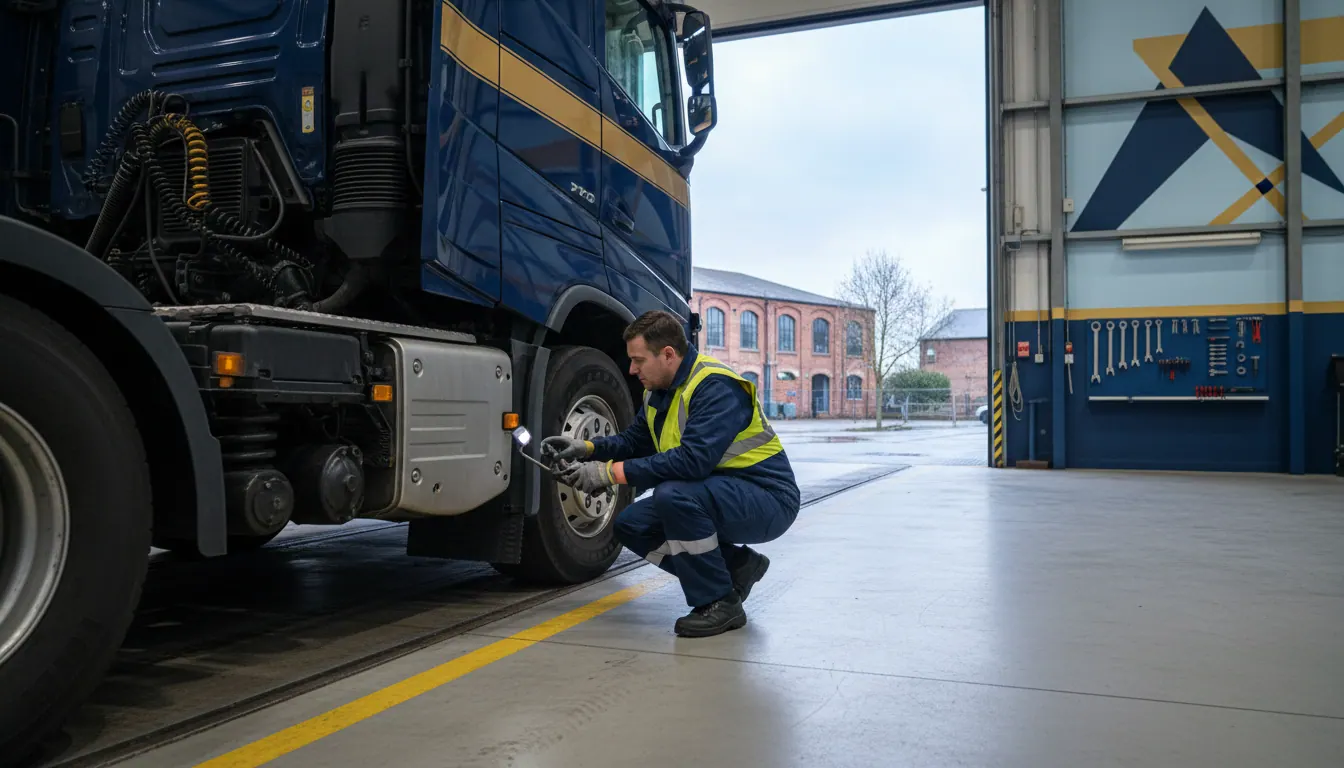 Steering and suspension checks before DVSA inspection: what roadworthiness testers look for on HGVs and trailers