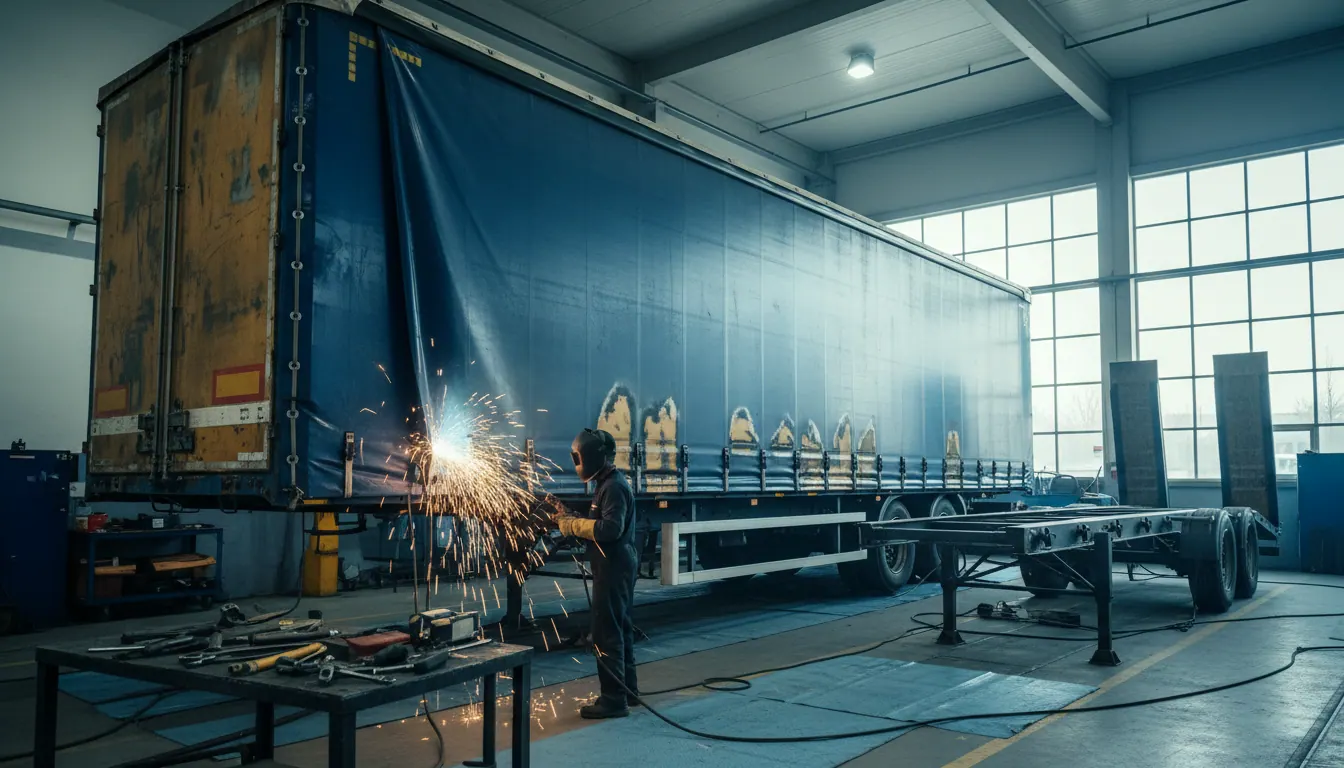 Trailer curtain repair and welding: keeping box and flatbed trailers roadworthy on the A38 and M1
