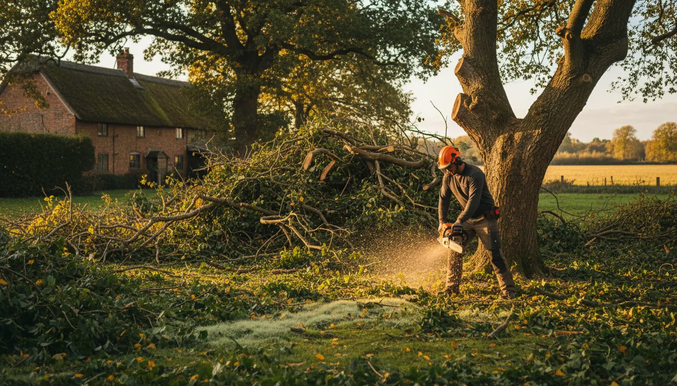 Chainsaw Work and Heavy Growth Removal in Norfolk: When to Call a Professional