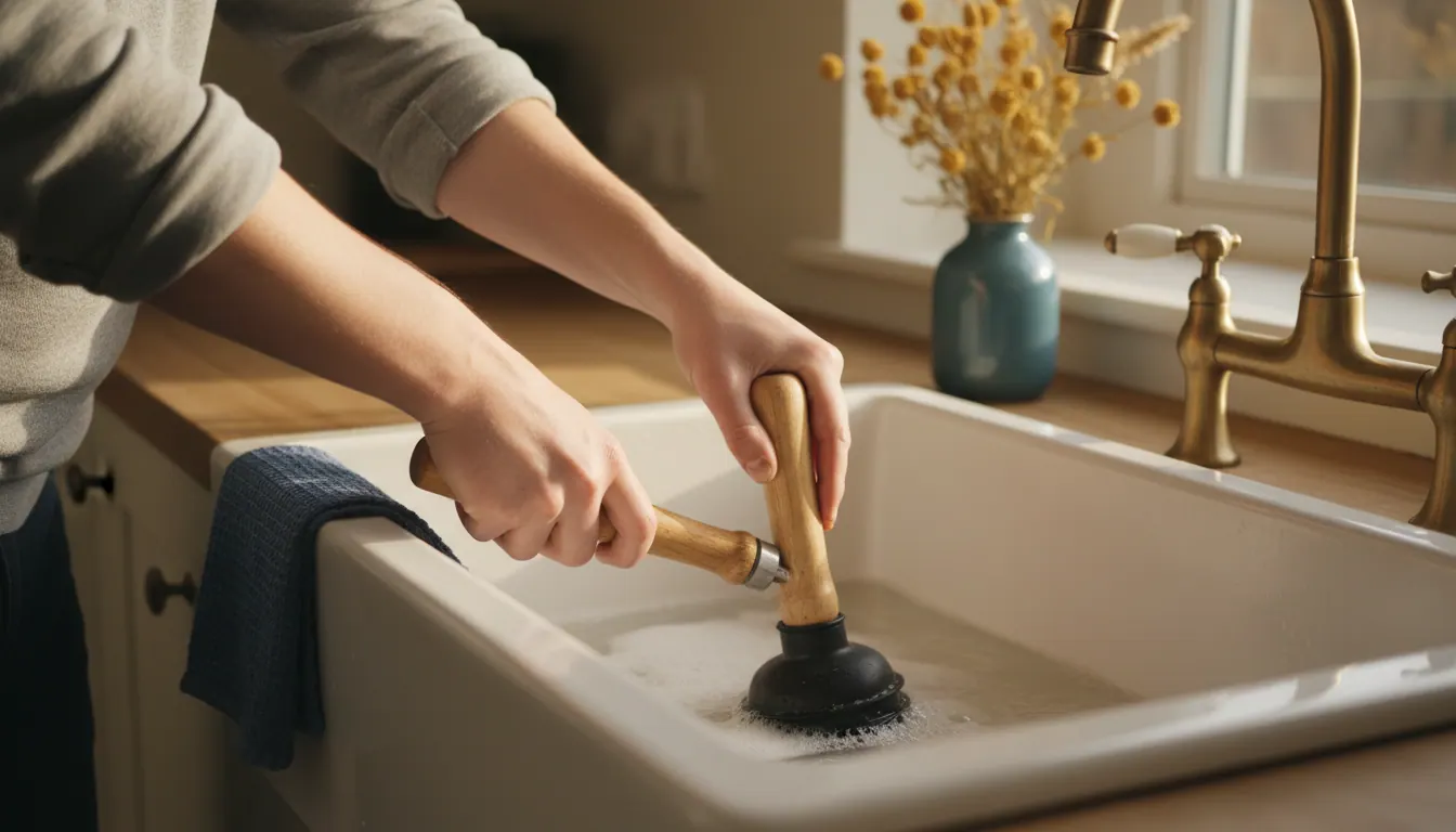Blocked sink in your Belfast kitchen or bathroom: when to plunge, when to call a plumber